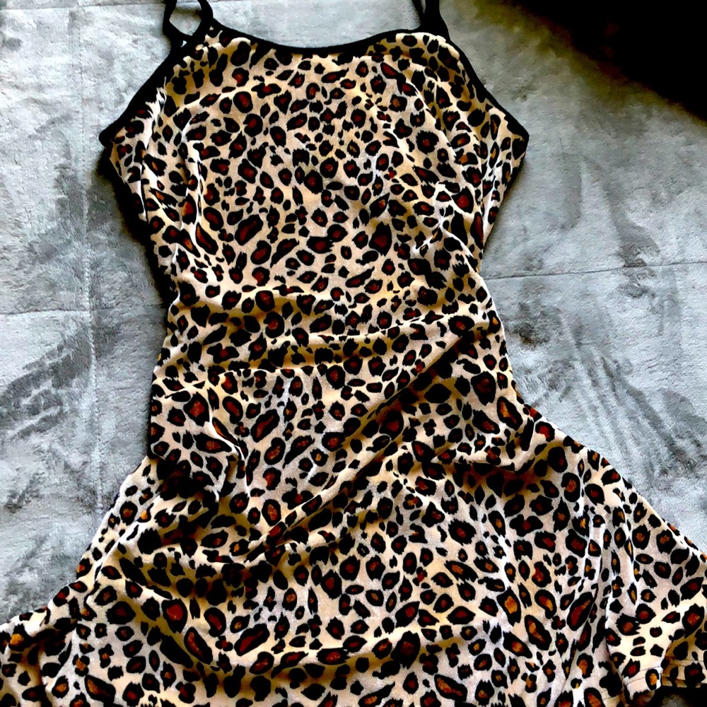Dirt cheap Cheetah print velvet dress ;)
